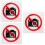3Pièces Panneaux Acryliques Blancs Interdiction Photographie 9