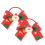 10Pz Natale Tessuto Rosso Elastici E Alla Moda 1