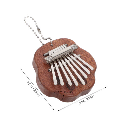 4Pz Pianoforte Da Dito 8 Note Kalimba Portatile Marrone Chiaro 1