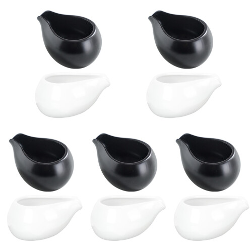 10Pcs Ceramic Milk Cups Assorted Colors Stylish Multi-Use Jugs 1