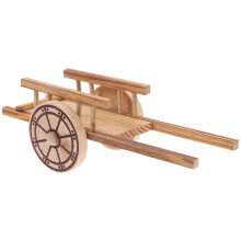 2Pz Mini Carrello Da in Legno Marrone Per