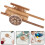 2Pz Mini Carrello Da in Legno Marrone Per 9