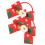 10Pz Natale Tessuto Rosso Elastici E Alla Moda 3