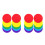 20Pz Poligonali Multicolor Per Esercizi Sportivi E 4