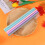 24Pcs Silicone Reusable Drinking Straws Eco-Friendly Assorted Colors 9