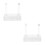 2Pcs Clear Aquatic Plant Cups Hook Type Fish Tank Decorative Planters 3
