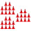 60Pcs Lightweight Plastic Roadblock Cones Red for DIY Traffic Models 7