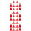 60Pcs Lightweight Plastic Roadblock Cones Red for DIY Traffic Models 8