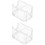 2Pz Contenitore Organizer Trasparente Per Bustine Zucchero E Tè 5