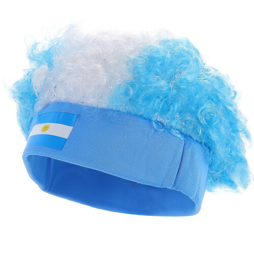3Pz Parrucche Fan Calcio Colorate in Materiale Resistente Per Party