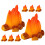 32Pcs Orange Resin Mini Bonfire Decorations for Camping Theme Parties 1