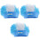 3Pz Parrucche Fan Calcio Colorate in Materiale Resistente Per Party 3