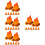 32Pcs Orange Resin Mini Bonfire Decorations for Camping Theme Parties 9