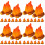 32Pcs Orange Resin Mini Bonfire Decorations for Camping Theme Parties 7