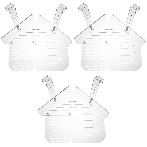 3Pz Per Tartaruga Trasparente Accessorio Resistente Casa 2