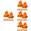32Pcs Orange Resin Mini Bonfire Decorations for Camping Theme Parties 8