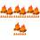 32Pcs Orange Resin Mini Bonfire Decorations for Camping Theme Parties 5