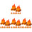 32Pcs Orange Resin Mini Bonfire Decorations for Camping Theme Parties 4