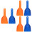 6Pcs Assorted Color Ice Spades PP Material Kitchen Cleaning 8