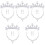 5Set Brillante Argento Con Clip E Collana Bambina 5