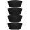 4Pz Cuscini Bagno in PU Nero Per Con Ventose Ergonomico 10