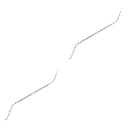 2Pcs Practical Silver Bee Tool Double-Head Stainless Steel Needle 2