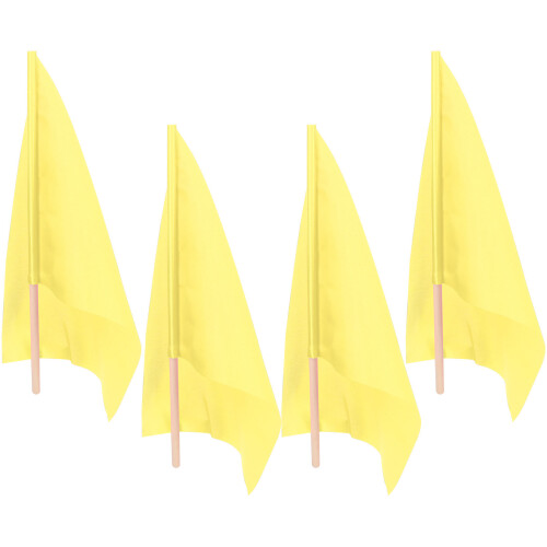 20Pcs High Visibility Yellow Match Referee Flags for Outdoor Training 1