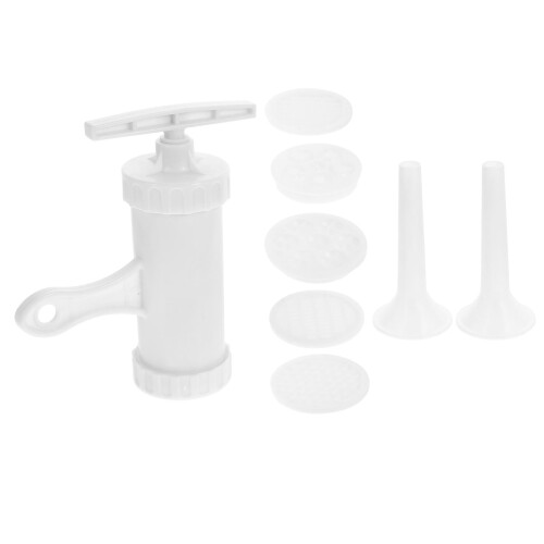 2Set Kit Pasta Maker E Salsiccia Stuffer Manuale Bianco Pratico 1