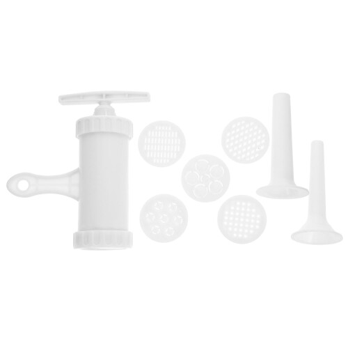 2Set Kit Pasta Maker E Salsiccia Stuffer Manuale Bianco Pratico 2