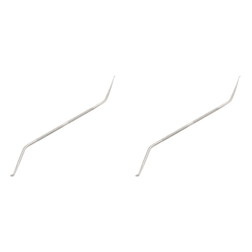 2Pcs Practical Silver Bee Tool Double-Head Stainless Steel Needle 1