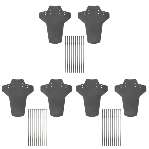 6Pz Parafango Mountain Bike Nero Anti-Spruzzo Per 1