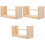 3Sets Durable Wooden Thread Spools Crochet Rotatable Wool Holder 3