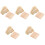 5Set Portamodelli in Legno Clay Doll Display Base Chiaro 5