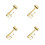 16Pz Martello Giudice in Legno Dorato Set Mini Gioco Per Bambini 8