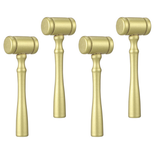16Pz Martello Giudice in Legno Dorato Set Mini Gioco Per Bambini