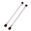 2pcs Eyeshadow Brush Set Double Ended Silver Soft Fiber Makeup Tools 1