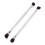 2pcs Eyeshadow Brush Set Double Ended Silver Soft Fiber Makeup Tools 10