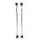 2pcs Eyeshadow Brush Set Double Ended Silver Soft Fiber Makeup Tools 8