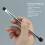 2pcs Eyeshadow Brush Set Double Ended Silver Soft Fiber Makeup Tools 5