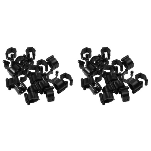 40Pz Clip Porta Canne Pesca Nero Per Facile Su 1