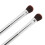 2pcs Eyeshadow Brush Set Double Ended Silver Soft Fiber Makeup Tools 6
