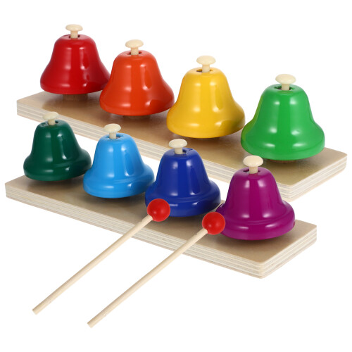 4Set Strumenti A Percussione Multicolor in Legno E Rame Per Bambini 2
