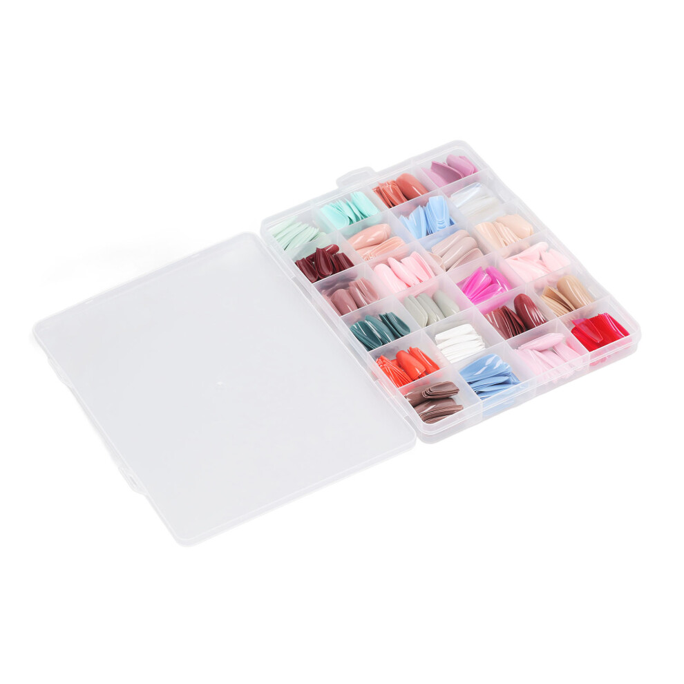Stylish 576Pcs Coffin Shape Press On Nails - Multisize for All Occasions