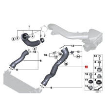 13717604033 Auto-Ladeluftkühler-Luftansaugrohr für 335i 435i M2 M235i X3 X4 1 2 3er
