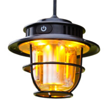 LED Camping Lamp Retro Hanging Lamp Portable Stepless Dimming Camping Light Waterproof Rechargeable Outdoor Lantern