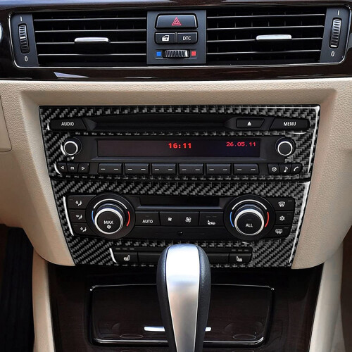 Auto CD Controle Console Panel Sticker Koolstofvezel Decal Trim Cover voor - 3 Serie E90 E92 E93 2005-2012 Accessoires 2