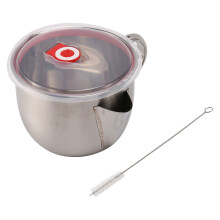1000 Ml Multifonction 304 en Acier Inoxydable Sauce à L'Huile Soupe SéParateur de Graisse Graisse Oiler Filtre Filtre Passoire Bol Cuisine Cuisine