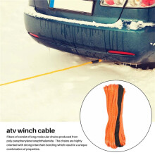 Synthetisches Winden Seil, Orange 1/4 X 50Ft Synthetisches Windenseil Kabel für ATV UTV SUV LKW Bootswinde