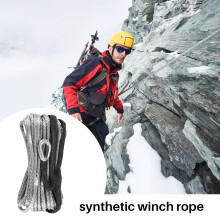 Synthetisches Winden Seil, Grau 1/4 X 50Ft Synthetisches Windenseil Kabel für ATV UTV SUV LKW Bootswinde