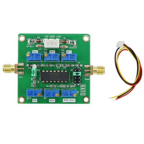 UAF42 Active Filter High Pass Low Pass Band Pass Filter Frequency Gain Q Value Adjustable Filter General Filtering Board